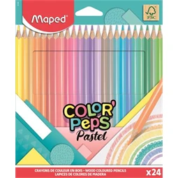 Színes ceruza készlet 24dbos MAPED Color`Peps pasztell háromszögletű