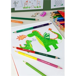 Színes ceruza készlet 36db-os Faber-Castell + 3 bicolor ceruza hatszögű test, 110336