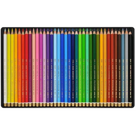 Színes ceruza készlet 36db-os KOH-I-NOOR 3825 Polycolor, hatszögű, fémdobozos