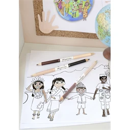 Színes ceruza készlet 3db-os Faber-Castell  3 ceruza - 6 bőrszín, ergonómikus háromszög alakú test, törésálló hegy