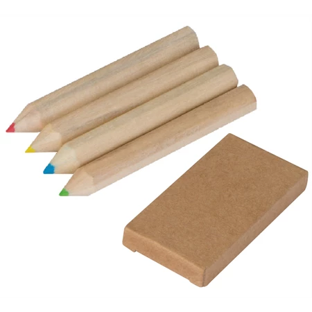 Színes ceruza készlet  4db-os MINI, kartondobozban 6 x 3,2 x 0,9 cm