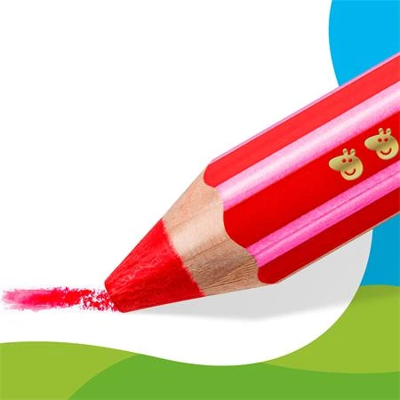Színes ceruza készlet 6db-os STAEDTLER „Noris® junior 140" hatszögletű, jumbo,  Peppa malac, 6 szín