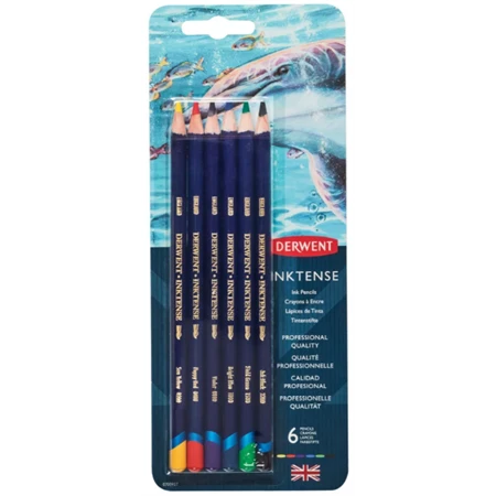 Színes ceruza készlet 6db-os Derwent Inktense