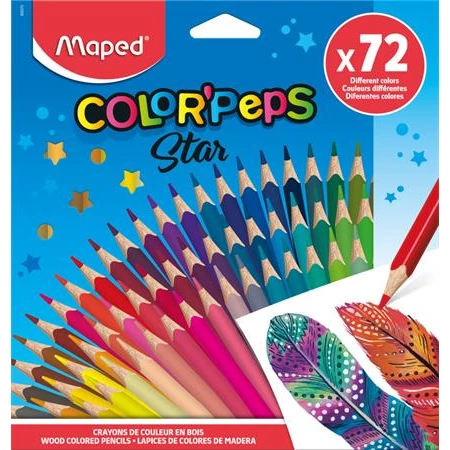 Színes ceruza készlet 72db-os MAPED Color Peps Star háromszögletű test