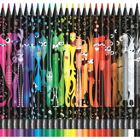 Színes ceruza készlet 24db-os MAPED Color`Peps Monster háromszögletű