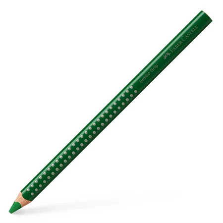 Színes ceruza Faber-Castell Grip 2001 Jumbo mohazöld ergonomikus háromszög alakú test, legnagyobb törésállóság