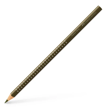 Színes ceruza Faber-Castell Grip 2001 olivazöld ergonomikus háromszög alakú test, legnagyobb törésállóság