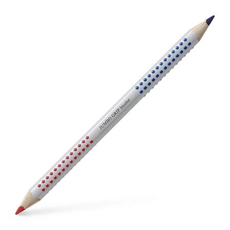 Színes ceruza postairón FABER Grip piros-kék vastag háromszögletű test