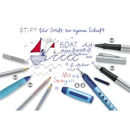 Színes ceruza postairón Faber-Castell  Grip piros-kék vastag háromszögletű test