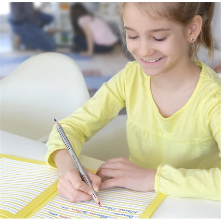 Színes ceruza postairón Faber-Castell  Grip piros-kék vastag háromszögletű test