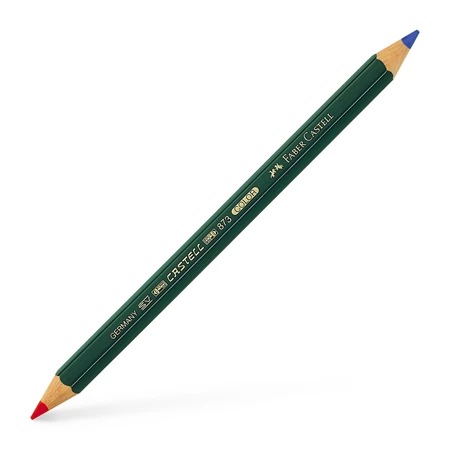 Színes ceruza postairón Faber-Castell  piros-kék vastag hatszögletű test 117500