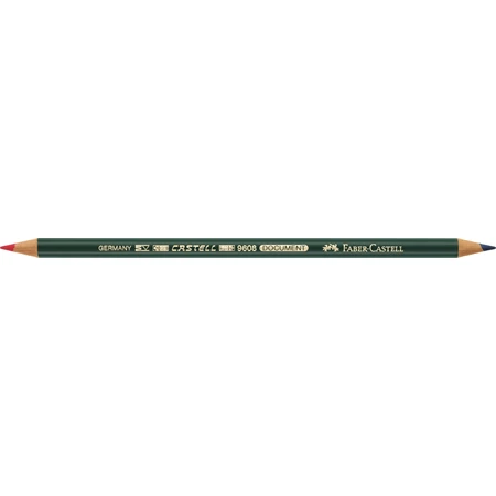 Színes ceruza postairón Faber-Castell  piros-kék vékony henger test