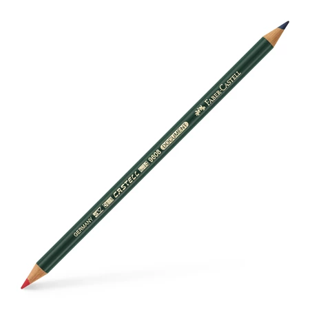 Színes ceruza postairón Faber-Castell  piros-kék vékony henger test