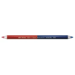 Színes ceruza postairón KOH-I NOOR 3423 piros-kék, vastag 9mm-es hatszögletű test