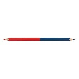 Színes ceruza postairón háromszögletű, piros-kék, vékony 7mm-es háromszögletű test