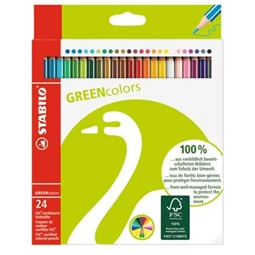 Színes ceruza készlet 24db-os STABILO FSC GREEN colors