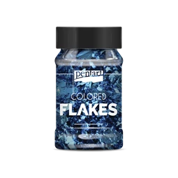 Színes fólia pehely 1g, kék flakes PENTART