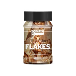 Színes fólia pehely 1g, rózsa-arany flakes PENTART