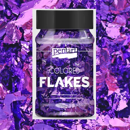 Színes fólia pehely 1g, sötétlila flakes PENTART