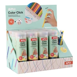 Színes töltőceruza készlet APLI Color Click 12 különböző szín, műanyag dobozban