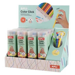 Színes töltőceruza készlet APLI Color Click 12 különböző szín, műanyag dobozban