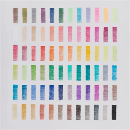 Színesceruza-készlet 72db-os háromszögletű BLACK EDITION fekete testű tekercses tolltartóban