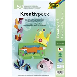 Színespapír+fotópapír  23x33cm Folia 50ív/csomag vegyes szín 25 lap 130 gr és 25 lap 300 gr