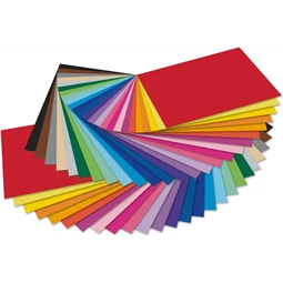 Színespapír+fotópapír  23x33cm Folia 50ív/csomag vegyes szín 25lap 130gr és 25lap 300gr