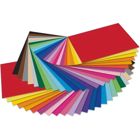 Színespapír+fotópapír  23x33cm Folia 50ív/csomag vegyes szín 25lap 130gr és 25lap 300gr