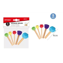 Szivacsecset szett pontozó 5 részes, 8cm, mintás