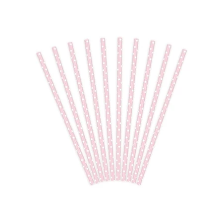 Szívószál, papír, 10 db-os, 19,5cm
