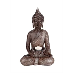 Szobor Buddha ülő mécsestartóval 30cm
