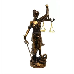 Szobor, Igazság istennője 28,5x14x9cm Justicia az igazság istennője