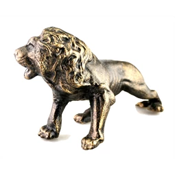 Szobor, oroszlán 13x10x24,5cm öntöttvas