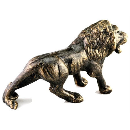Szobor, oroszlán 13x10x24,5cm öntöttvas