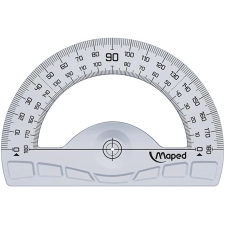 Szögmérő 180° műanyag MAPED Graphic 12cm