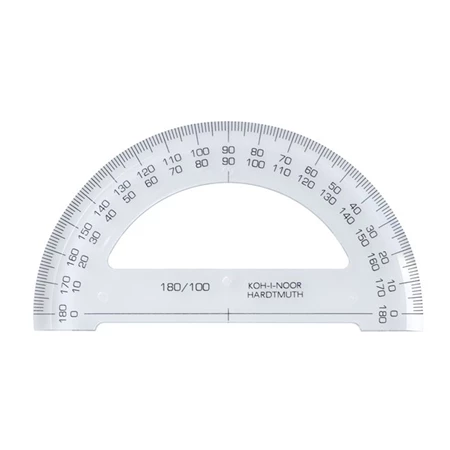 Szögmérő 180° műanyag KOH-I NOOR 10cm