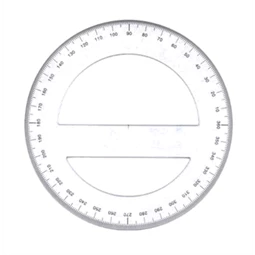 Szögmérő 360° műanyag 10cm