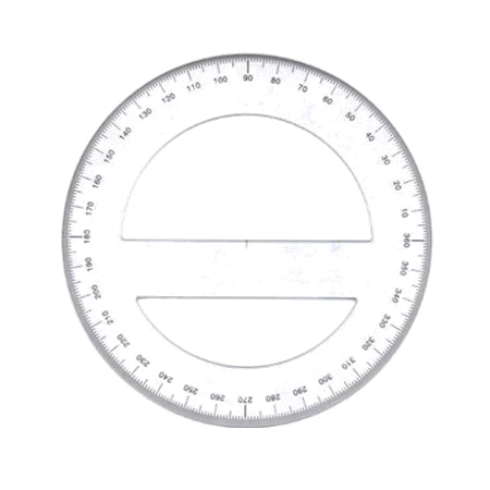 Szögmérő 360° műanyag 10cm