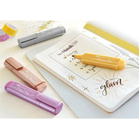 Szövegkiemelő Faber-Castell 1546 metál gyöngyház rózsaszín