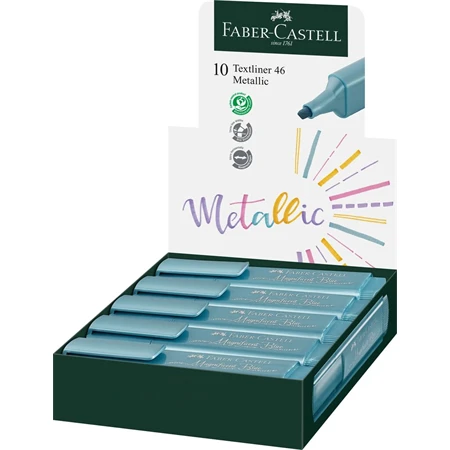 Szövegkiemelő Faber-Castell 1546 metál kék