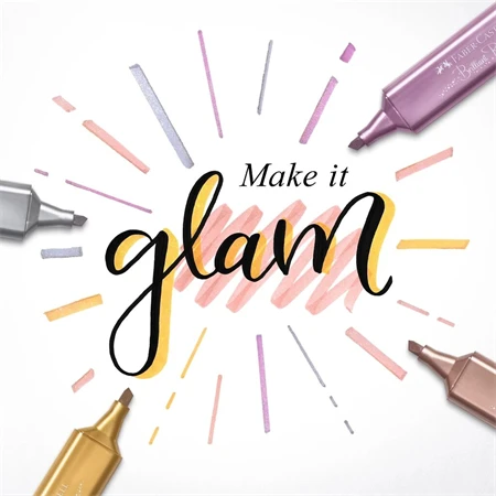 Szövegkiemelő Faber-Castell 1546 metál ragyogó rubin