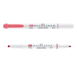 Szövegkiemelő ZEBRA kétvégű MILDLINER vágotthegy 4mm - filchegy 1,4mm Cool-Refined Refined piros