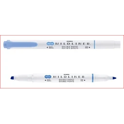 Szövegkiemelő ZEBRA kétvégű MILDLINER vágotthegy 4mm - filchegy 1,4mm Cool-Refined dark blue kék