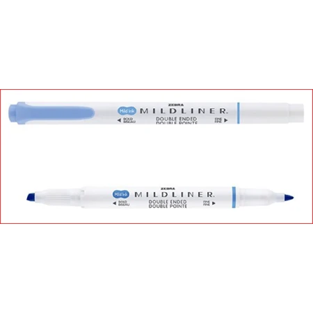 Szövegkiemelő ZEBRA kétvégű MILDLINER vágotthegy 4mm - filchegy 1,4mm Cool-Refined dark blue kék