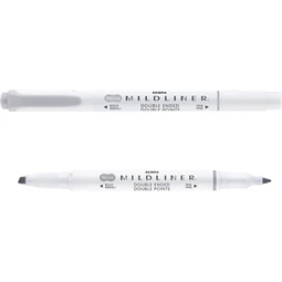 Szövegkiemelő ZEBRA kétvégű MILDLINER vágotthegy 4mm - filchegy 1,4mm Cool-Refined szürke