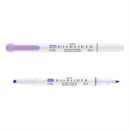 Szövegkiemelő ZEBRA kétvégű MILDLINER vágotthegy 4mm - filchegy 1,4mm Cool-Refined violet lila