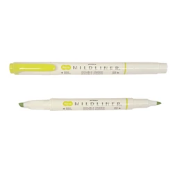 Szövegkiemelő ZEBRA kétvégű MILDLINER vágotthegy 4mm - filchegy 1,4mm Citrus Green szinű