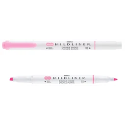 Szövegkiemelő ZEBRA kétvégű MILDLINER vágotthegy 4mm - filchegy 1,4mm Fluorescent pink