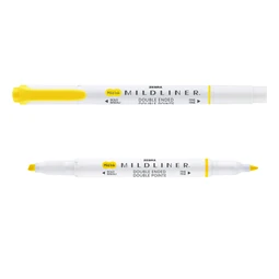 Szövegkiemelő ZEBRA kétvégű MILDLINER vágotthegy 4mm - filchegy 1,4mm Friendly lemon yellow szinű